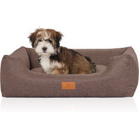 Produktbild von Knuffelwuff Hundebett Lotte aus Velours Graubraun Größe S 70 x 50 cm