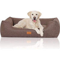Produktbild von Knuffelwuff Hundebett Lotte Velours Graubraun XL für Gelenke und Allergiker