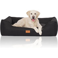 Produktbild von Knuffelwuff Hundebett Lotte Velours Schwarz XXL allergikerfreundlich und gelenkschonend