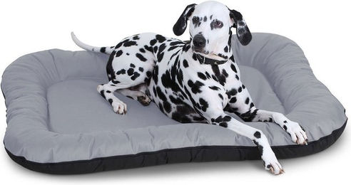 Produktbild von Knuffelwuff Hundebett Lucky Wasserfestes In und Outdoor Hundebett aus Nylon Grau Größe L 70 x 46cm
