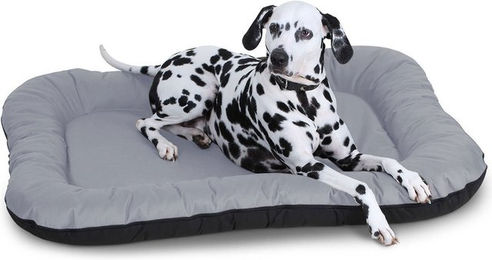 Produktbild von Knuffelwuff Hundebett Lucky Wasserfestes In und Outdoor Hundebett aus Nylon Grau XL 90 x 75cm