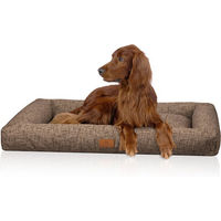 Produktbild von Knuffelwuff Hundebett Nivaro Box XXL Braun aus weichem Webstoff 121 x 81cm