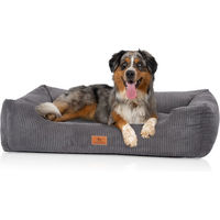 Produktbild von Knuffelwuff Hundebett Olivia aus Cord in Grau XXL 120 x 85cm