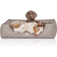 Produktbild von Knuffelwuff Hundebett Scottsdale aus Kunstleder für Riesenrassen XXXL Grau 155 x 105 cm