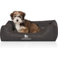 Produktbild von Knuffelwuff Hundebett Scottsdale aus Kunstleder Schwarz Größe S 70 x 50cm