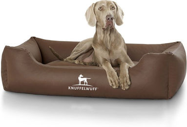 Produktbild von Knuffelwuff Hundebett Sidney aus Kunstleder Braun hypoallergen