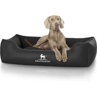 Produktbild von Knuffelwuff Hundebett Sidney Kunstleder Schwarz XXL Allergikerfreundlich