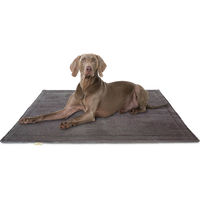 Produktbild von Knuffelwuff Hundedecke Timor aus Cord in Braun Grau 140x100cm allergikerfreundlich
