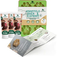 Produktbild von Knuffelwuff Hundeeis und Hundekekse Set mit Silikonformen, Rezepten und Putencreme Belohnungssnack für Hunde, getreidefrei und glutenfrei