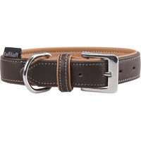 Produktbild von Knuffelwuff Hundehalsband Arcadia aus Echtleder Braun 40-47cm