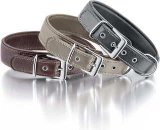 Produktbild von Knuffelwuff Hundehalsband Glendale aus weichem Echtleder in Braun