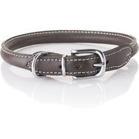 Produktbild von Knuffelwuff Hundehalsband Hoopa Rundhalsband aus Echtleder Braun 51-56cm
