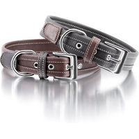 Produktbild von Knuffelwuff Hundehalsband Midpines aus Echtleder in Braun oder Schwarz