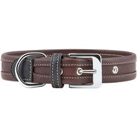 Produktbild von Knuffelwuff Hundehalsband Midpines aus Leder Braun 45-52cm