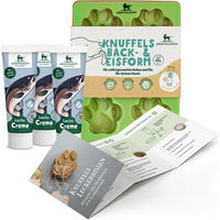 Produktbild von Knuffelwuff Hundekekse und Hundeeis Set mit Silikonformen und Lachs Belohnungssnack für Welpen getreidefrei und glutenfrei