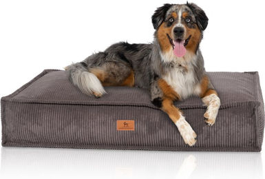 Produktbild von Knuffelwuff Hundekissen Lesedi aus Cord in Braungrau 100x70cm