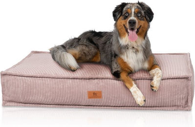 Produktbild von Knuffelwuff Hundekissen Lesedi aus Cord in Rosa 100x70cm allergikerfreundlich und gelenkschonend