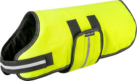 Knuffelwuff Hundemantel aus wasserdichtem Funktionstextil reflektierend Neon Gelb 45cm – Bild 1 von 3