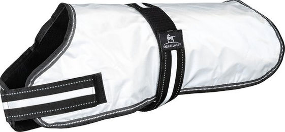 Knuffelwuff Hundemantel reflektierend silber wasserabweisend mit Fleece-Futter 25cm – Bild 1 von 5