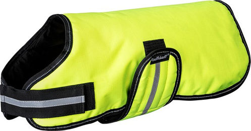 Knuffelwuff Hundemantel wasserabweisend reflektierend Neon Gelb 25cm – Bild 1 von 3
