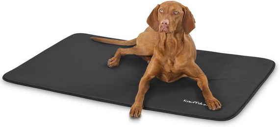 Produktbild von Knuffelwuff Hundematte Cheyenne aus Kunstleder Schwarz Größe L 95 x 60cm