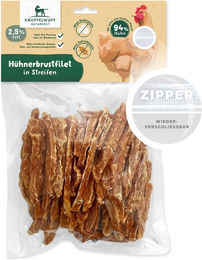 Produktbild von Knuffelwuff Hundesnack Trockenfleisch Hühnerbrust in Streifen Huhn 500g - 500 g