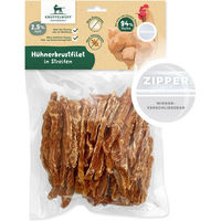Produktbild von Knuffelwuff Hundesnack Trockenfleisch Hühnerbrust in Streifen Huhn 500g - 500 g