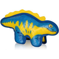 Produktbild von Knuffelwuff Hundespielzeug Dinosaurier Brachiosaurus aus Gummi und Gewebe mit Quietscher für Land und Wasser BPA-frei
