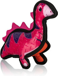 Knuffelwuff Hundespielzeug Dinosaurier Diplodocus aus Gummi und Gewebe mit Quietscher BPA-frei – Bild 1 von 5