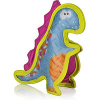 Produktbild von Knuffelwuff Hundespielzeug Dinosaurier T-Rex aus Gummi und Gewebe mit Quietscher und TPR-Material in Bunt