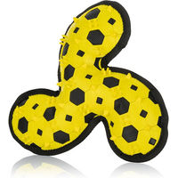 Produktbild von Knuffelwuff Hundespielzeug Tri Flyer Yellow Frisbee aus Gummi und Gewebe für alle Hundegrößen Gelb