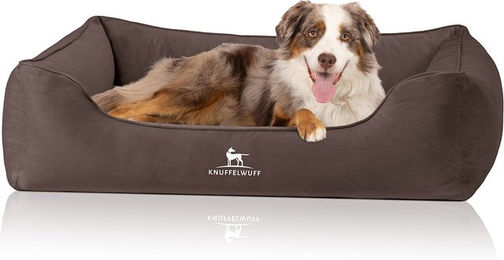 Knuffelwuff Jona orthopädisches Hundebett mit Memory Foam in Braun Größe L – Bild 1 von 4
