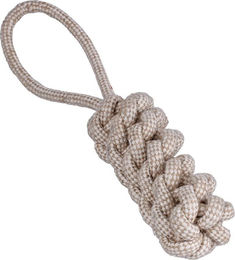 Produktbild von Knuffelwuff Jute Beisswurst Tauspielzeug aus Naturmaterial für Welpen zur Zahnpflege in Beige