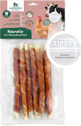 Knuffelwuff Kaurolle mit Hühnerbrustfilet und Rinderrohhaut für Hunde, getreidefrei, 480g - 480 g – Bild 1 von 1