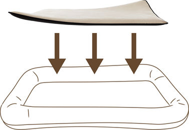 Knuffelwuff Kuschelige Teddy Einlage für Hundebett Form Globetrotter Weiß XXL – Bild 1 von 2