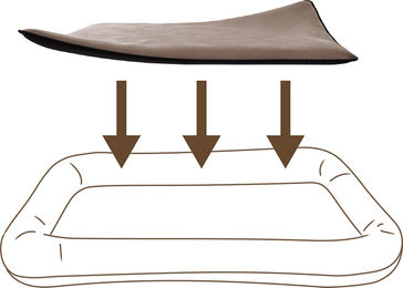 Knuffelwuff Kuschelige Teddy Einlage für Hundebett Globetrotter Braun XL Plüsch – Bild 1 von 4