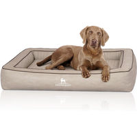 Produktbild von Knuffelwuff Montego Orthopädisches Hundebett aus Kunstleder Grau XL
