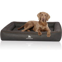 Produktbild von Knuffelwuff Montego Orthopädisches Hundebett aus Kunstleder Schwarz XL