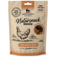 Produktbild von Knuffelwuff Natursnack Brocken Emsländer Huhn für Hunde 400 g