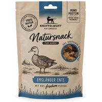 Produktbild von Knuffelwuff Natursnack Häppchen Emsländer Ente für Hunde 350 g