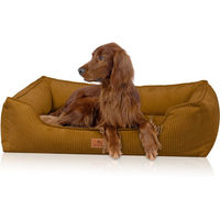 Produktbild von Knuffelwuff Nunavut Orthopädisches Hundebett aus Cord in Gelb Größe S 70 x 50cm