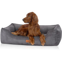 Produktbild von Knuffelwuff Nunavut orthopädisches Hundebett aus Cord in Grau XL