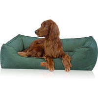 Produktbild von Knuffelwuff Nunavut Orthopädisches Hundebett aus Cord in Petrol Größe S 70 x 50cm