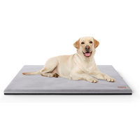 Produktbild von Knuffelwuff Orthopädische Hundematte Berrith aus Plüsch Grau Größe M