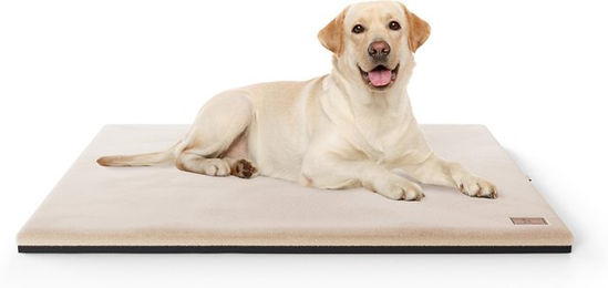 Knuffelwuff Orthopädische Hundematte Berrith aus Plüsch in Beige Größe M – Bild 1 von 8