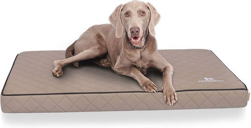 Knuffelwuff Orthopädische Hundematte Juna aus Kunstleder Grau Größe L – Bild 1 von 10