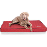Produktbild von Knuffelwuff Orthopädische Hundematte Juna aus laser-gestepptem Kunstleder Rot XXL