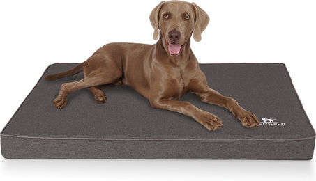 Knuffelwuff Orthopädische Hundematte Nantucket aus Velours in Grau XXL – Bild 1 von 7