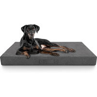 Produktbild von Knuffelwuff orthopädische Inkontinenz Hundematte aus Velours für Senioren Grau L