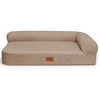 Produktbild von Knuffelwuff Orthopädisches Eck Hundebett Cortland aus Cordstoff Braun M-L 85 x 63cm